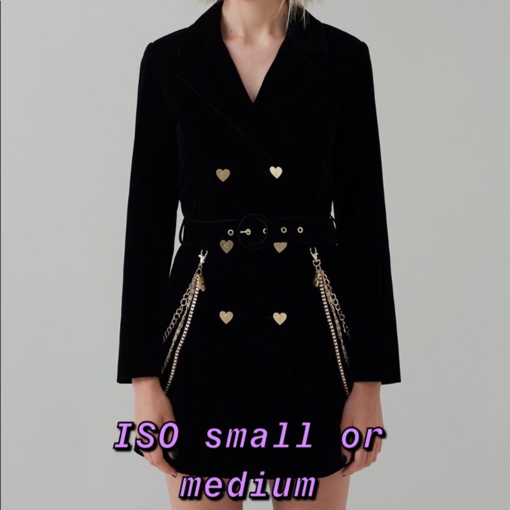 ISO lazy oaf gem velvet blazer dress